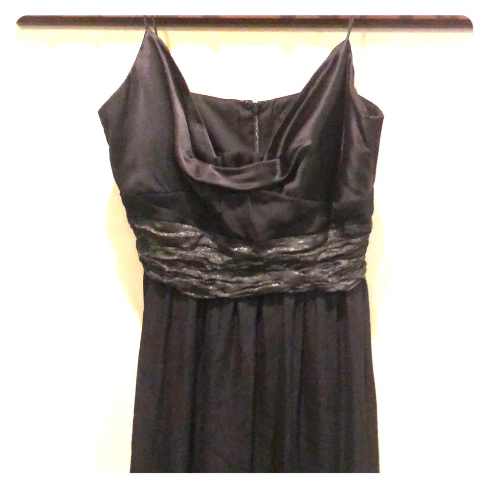 Nicole Miller Black spaghetti strap gown